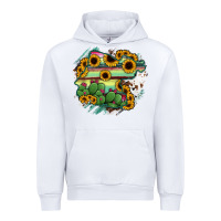 White Guanajuato sunflower serape map Urban Hoodie - RanaPortraitStore
