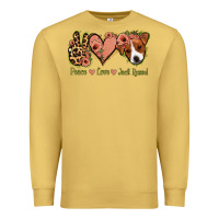 Antique Gold Peace Love Jack Russel Premium Sweatshirt - Jasminsmagicworld