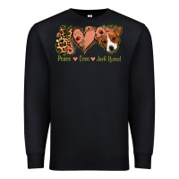 Black Peace Love Jack Russel Premium Sweatshirt - Jasminsmagicworld