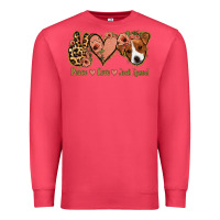 Cardinal Peace Love Jack Russel Premium Sweatshirt - Jasminsmagicworld