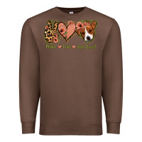 Chestnut Peace Love Jack Russel Premium Sweatshirt - Jasminsmagicworld