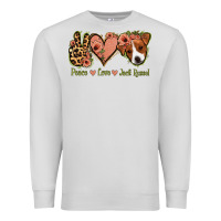 Dove Grey Peace Love Jack Russel Premium Sweatshirt - Jasminsmagicworld