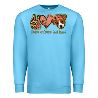 Ocean Blue Peace Love Jack Russel Premium Sweatshirt - Jasminsmagicworld