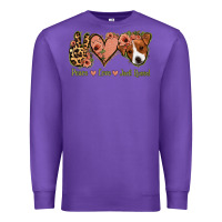 Purple Peace Love Jack Russel Premium Sweatshirt - Jasminsmagicworld