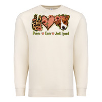 Sandshell Peace Love Jack Russel Premium Sweatshirt - Jasminsmagicworld
