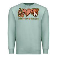 Seafoam Peace Love Jack Russel Premium Sweatshirt - Jasminsmagicworld