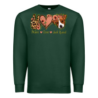 Sports Green Peace Love Jack Russel Premium Sweatshirt - Jasminsmagicworld