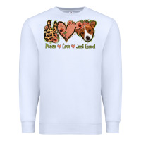White Peace Love Jack Russel Premium Sweatshirt - Jasminsmagicworld