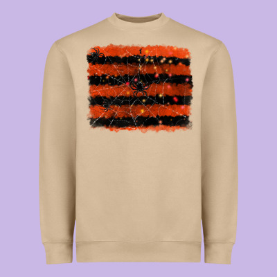 Halloween Spider Backround Heavyweight Sweatshirt Designed By Ranaportraitstore