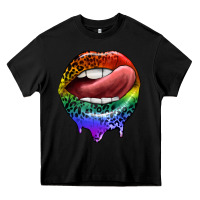 Black rainbow lips pride Heavy Core Tee - FaDigitalArtStudio