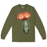 Army Green King Cup Cactus Long Sleeve Tee - LillyAllenDesigns