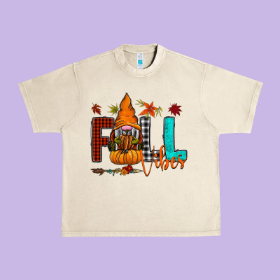 Fall Vibes Urban Heavy Tee Designed By Cowhidedigitalart