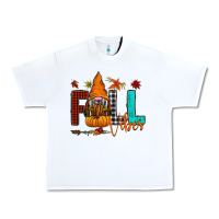 White Fall Vibes Urban Heavy Tee - CowhideDigitalArt