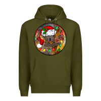 Army Green Christmas koala Premium Hoodie - BarkalooDesign