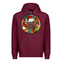 Burgundy Christmas koala Premium Hoodie - BarkalooDesign