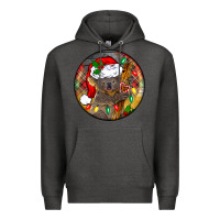 Charcoal Heather Christmas koala Premium Hoodie - BarkalooDesign