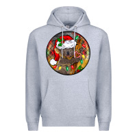 Heather Grey Christmas koala Premium Hoodie - BarkalooDesign