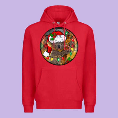 Christmas Koala Premium Hoodie Designed By Barkaloodesign
