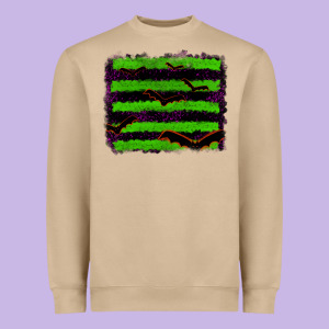 Halloween With Bat Backround Heavyweight Sweatshirt Designed By Ranaportraitstore