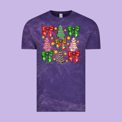 Christmas Cake Bow Vintage Tee Designed By Cowhidedigitalart