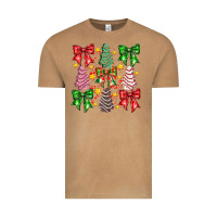 Vintage Camel Christmas Cake Bow Vintage Tee - CowhideDigitalArt