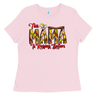 Bubblegum Pink this mama is raising ballers softball and baseball Ladies Tee - CowhideDigitalArt