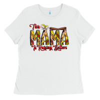 White this mama is raising ballers softball and baseball Ladies Tee - CowhideDigitalArt
