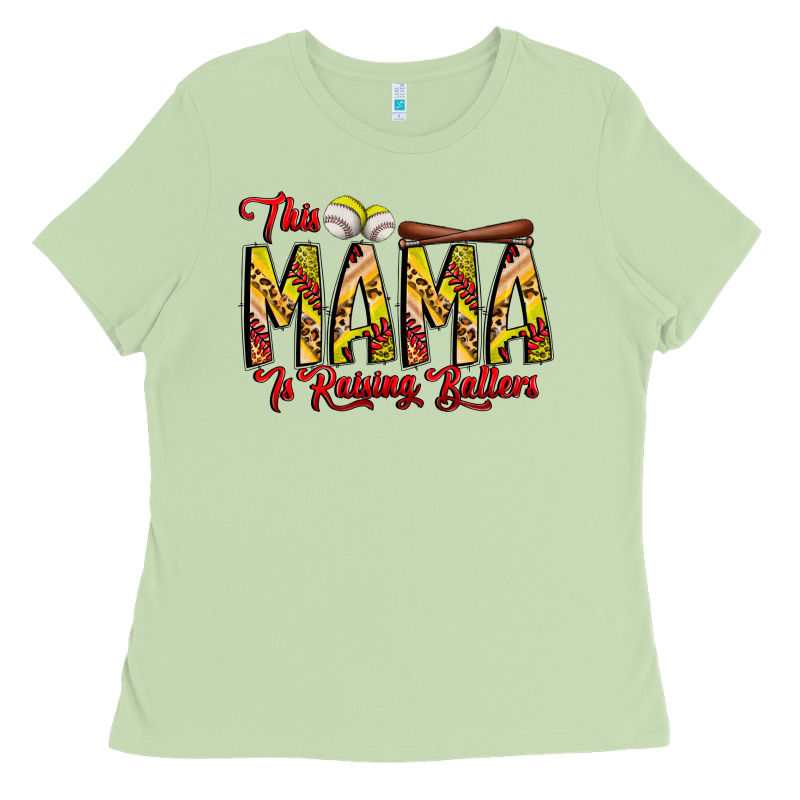 This Mama Is Raising Ballers Softball And Baseball Ladies Tee by CowhideDigitalArt | Teevron