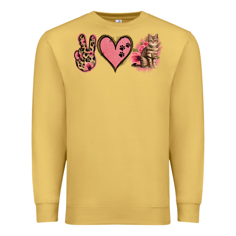 Peace Love Cats Premium Sweatshirt by Jasminsmagicworld | Teevron