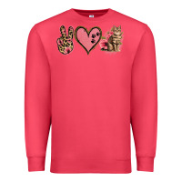 Cardinal Peace Love Cats Premium Sweatshirt - Jasminsmagicworld