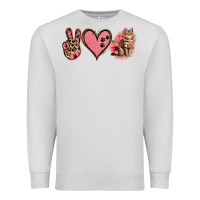 Dove Grey Peace Love Cats Premium Sweatshirt - Jasminsmagicworld
