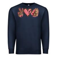 Navy Peace Love Cats Premium Sweatshirt - Jasminsmagicworld