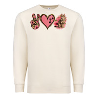 Sandshell Peace Love Cats Premium Sweatshirt - Jasminsmagicworld