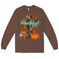 Chestnut thankful cross Long Sleeve Tee - RacoonDesign