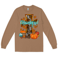 Toasted Coconut thankful cross Long Sleeve Tee - RacoonDesign