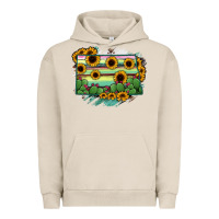 Pigment French Oak North Dakota State Map Urban Hoodie - RanaPortraitStore