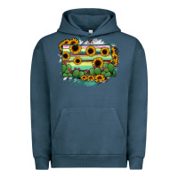 Pigment Midnight Navy North Dakota State Map Urban Hoodie - RanaPortraitStore