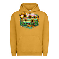 Pigment Peanut Butter North Dakota State Map Urban Hoodie - RanaPortraitStore