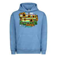 Pigment Pebble Blue North Dakota State Map Urban Hoodie - RanaPortraitStore