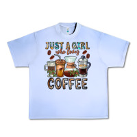 Grape Ice Just A Girl Who Loves Coffee Urban Heavy Tee - CowhideDigitalArt