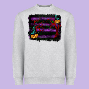 Halloween Witch Hat Backround Heavyweight Sweatshirt Designed By Ranaportraitstore