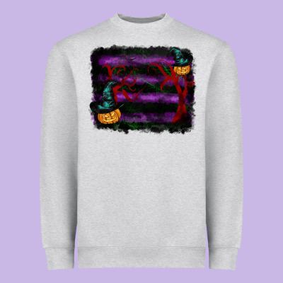 Halloween Witch Hat Backround Heavyweight Sweatshirt Designed By Ranaportraitstore