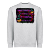 Heather Grey halloween witch hat backround Heavyweight Sweatshirt - RanaPortraitStore
