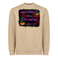 Mushroom halloween witch hat backround Heavyweight Sweatshirt - RanaPortraitStore