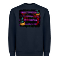 Navy halloween witch hat backround Heavyweight Sweatshirt - RanaPortraitStore