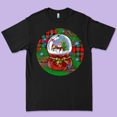 Snow Globe Christmas Ornament Premium Tee Designed By Bundleandbundleshop