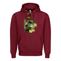 Burgundy tequila bottle Zipper Hoodie - Jasminsmagicworld