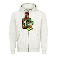 Oatmeal Heather tequila bottle Zipper Hoodie - Jasminsmagicworld