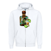 White tequila bottle Zipper Hoodie - Jasminsmagicworld