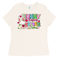 Bone Bunny Kisses Easter Wishes Ladies Tee - CowhideDigitalArt